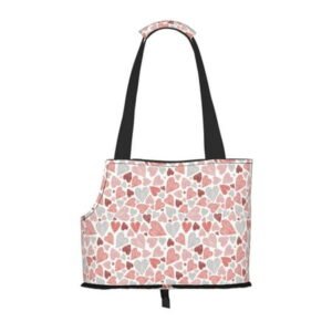 Xecao Hand Drawn Hearts for Cat Carrier Small Dog Handbag: The Ideal Travel Companion for Your Pet