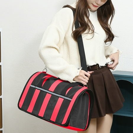 Soft Sided Pet Carrier for Cats and Small Dogs, Foldable Travel Puppy Carrier with Mesh Windows, Portable Pet Bag for Outdoor Use, Comfortable Pet Carrier for Puppies