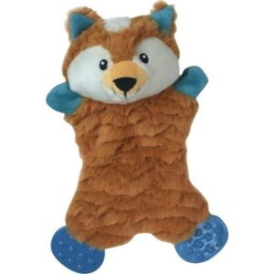 Pet Park Blvd Flatties Fox Dog Toy – Plush, Brown, Animal Theme – 1 Piece
