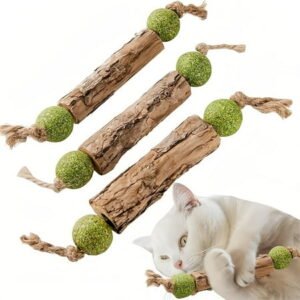 Cat Toys Cats Grass Treat Silvervine Sticks for Indoor Kitten Edible Interactive Kitty Catnip Toy for Teeth Cleaning Chew Rope Dental Care Snack