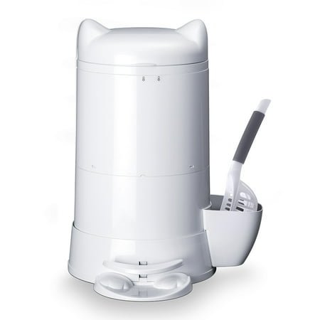RED ROCKET MULTI-KITTY TWIST’R Litter Disposal System XL Cat Litter Pail with Cute Litter Scoop, Step Mode, Odors Free Patented Twist Technology (KITTY, 8L)
