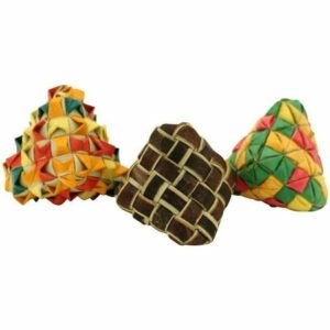 03316 Pk3 Small Diamond Woven Foot Talon Bird Toy