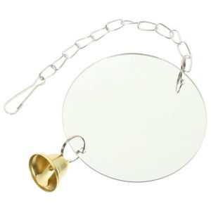 Decorative Bird Mirror Bird Cage Mirror Hanging Parrot Toy Parakeet Cage Mirror for Cage