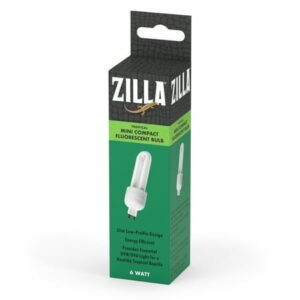 Zilla Mini Compact Fluorescent Tropical Reptile Bulbs, Mini Compact UVB/UVA Bulb, Partial Shade, Easy Care, One Size, 0.15 lb