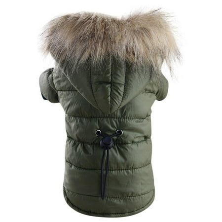 Barhoo Dog Winter Jacket Warm down Cotton Padded Hoodie Coat Puppy Winter Clothes Waterproof Coldproof Pet Dog Costume Comfortable Fit Large Dog Coat Warm Apparel for Medium Dogs Cold Weather Gear