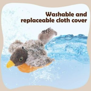 Flying Bird Cat Toy, Cat Toys for Indoor Cats, Interactive Lifelike Flying Flapping Bird, Feathers Hanging by Elastic String, Rechargeable Automatic Chirping Toys for Indoor Cats Self Play(Cuckoo)