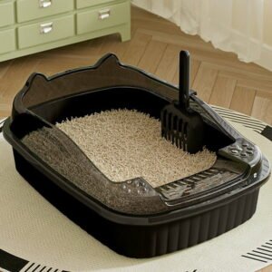 2025 Eco-Friendly Litter Box – Extra Large Open Design for Senior & Overweight Cats | Veterinarian Recommended with Odor Control Technology