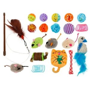 Hartz Cattraction Cat Toy Variety Pack with Silver Vine & Catnip, 20 Count