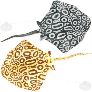 NIAIZEK 2Pcs Artificial Fish Aquarium Decor with Realistic Fish Shape in Yellow