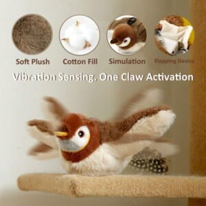 Interactive Flappychase Bird Cat Toy – 2025 New Flying Interactive Flapping Chirping Flapping Bird Cat Toy for Indoor Adult Bored Cats 1 Pic