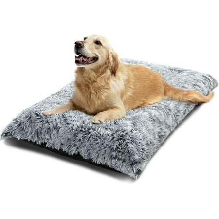 Large Dog Bed Washable Cat Dog Mats Anti-Slip Bottom Beige Large 41”×27” Pet Beds for Large Dogs