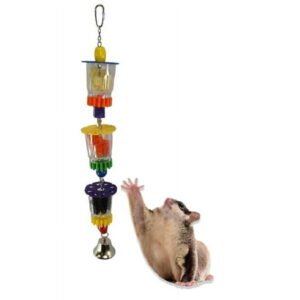 Exotic Nutrition Triple Treat Forager – Fun & Unique Forage Toy for Sugar Gliders, Rats, Ferrets, Squirrels, Parrots, Birds,