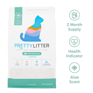 PrettyLitter Health Monitoring Cat Litter, Calm Aloe – 8lb Bag