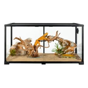 REPTIZOO Reptile Glass Tank – 36 x 18 x 18 inches Knock Down Full View Natural Terrarium