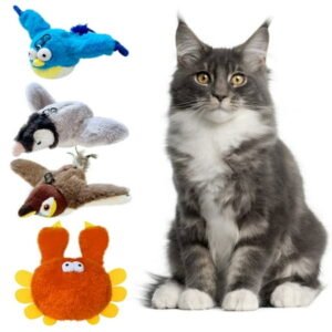 2025 New Flying Bird Cat Toy, Flapping Bird Cat Toy, Interactive Chirping Bird Cat Toy Flapping Wing, Flying Bird Cat Toys for Indoor Cats, Interactive Cat Toys for Bored Indoor Adult Cats