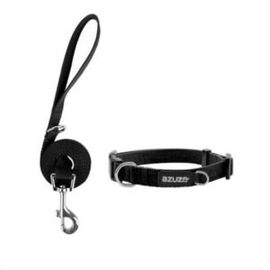 azuza Dog Collar and Leash Set Nylon Collar Leash for Small Medium and Large Dogs