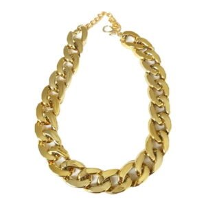 Gold Plated Hop Style Dog Collar and Leash Set with Cuban Link Chain for Pet Fashion Accessories