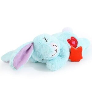 PET FULED Heartbeat Plush Toy for Dogs – Soft Cuddle Companion with Soothing Heartbeat, Washable – Comfort for Puppies & Adult Pets (Blue Rabbit Design)