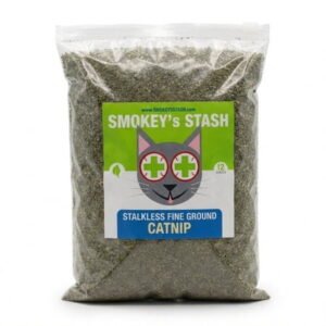 Smokey’s Stash Catnip Stalkless Dried Ground Premium Bulk 12 Ounce Bag Strong Cat nip for Cats