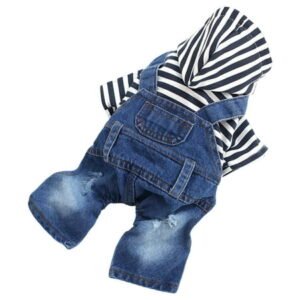 Dog Shirts Clothes Denim Overalls, Pet Jeans Onesies Apparel, Puppy Jean Jacket Sling Jumpsuit , Fashion Comfortable Blue Pants Clothing for Small Medium Dogs Cats Boy Girl