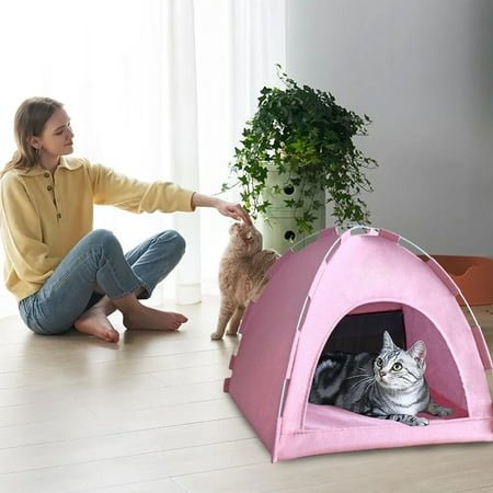 IGEED Cat Tent House,Indoor Dog Tent,Suitable for Cats and Samll Dogs,Pet Cute Cave Nest Dog Houses,Summer Portable Indoor/Outdoor Pet Tent House