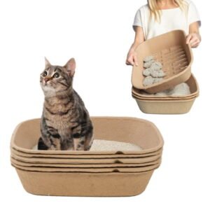 Kitty Sift Eco-Friendly Disposable Sifting Litter Box Kit Large (1 Litter Box, 5 Sifting Liners)