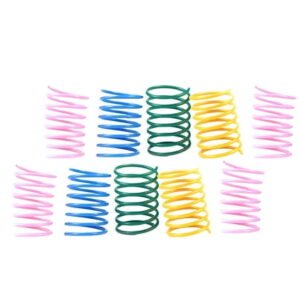 BESTSKY 40Pcs Cat Spring Toys Plastic Springs Cat Teasing Toy Cat Interactive Toys Cat Toy Springs