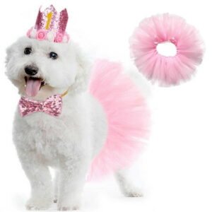 Small Dog Tutu Dress Pet Puppy Skirt Lace Apparel for Parties Daily Wear Indoor Outdoor Breathable Mesh Design
