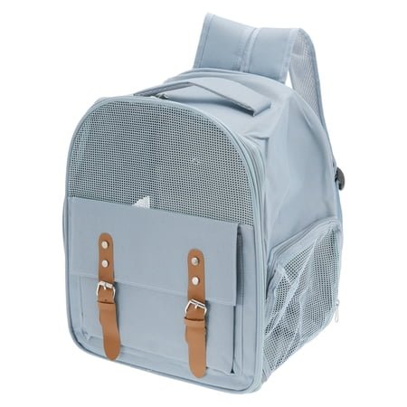 Unique Bargains Pet Backpack for Cats and Small Dogs Breathable Carrier Blue