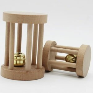 Parrot Toys for Birds Chew Gnaw Toy with Wood Grinding Rattle Parrot Pet Toy for Interactive Bird Play and Mental Stimulation