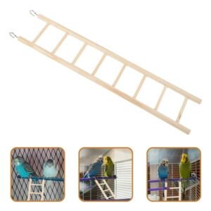 CIMAXIC Pet Bird Supplies Khaki Wood 1Pcs 14.8×2.8×0.4in