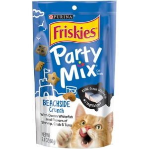 Friskies Party Mix Beachside Crunch – Crunchy Cat Treats – 2.1 Oz
