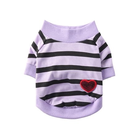 dgysar Small Dog Clothes Spring Summer Lightweight Puppy Shirt Breathable Thin Pet Apparel for French Bulldog and Pugs Purple L