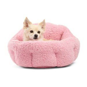 Best Friends by Sheri Deep Dish™ Sherpa Cuddler Pet Dog Bed, Standard Pink