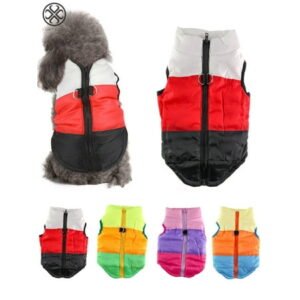 Luxtrada Dog Jackets for Winter Windproof Waterproof Cozy Dog Coat for Cold Weather Warm Apparel Clothes Puppy Dog Vest for Small Medium Dogs (Red+Black,XS)