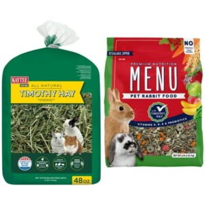 Kaytee Timothy Hay, 48oz + Menu 4LB Rabbit Food