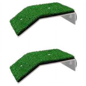 2X Lawn Turtle Basking Platform Turtle Resting Basking Platform, Simulation Grass Turtle Ramp for Turtle Tank, Reptile S