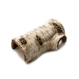 HeroNeo Reptile Hide Cave Small Animal Hideaway Artificial Birch Log Resin Hides Help Breeding for Snakes Lizards Leopard Gecko