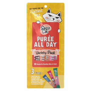 Salty Cat Purée All Day Everyday Tube Treat – Variety Pack – 3 Pack (pouch)