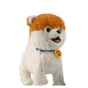 Interactive Electric Licking Dog Plush Toy with Touch Sensors and Sounds for Children Educational Play and Learning Fun