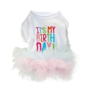 Small Dog Birthday Ballet Princess Dress,Holiday Theme Dog Birthday Dress,Doggie Cats Shirts Outfits Apparel Clothing