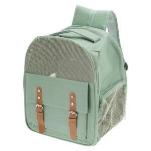 Unique Bargains Pet Backpack for Cats and Small Dogs Breathable Carrier Green