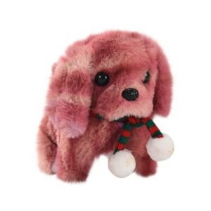 Kugachren Toy Dog Scarf Dog Electronic Pet, Children’s Plush Walking Simulation Dog, Stall – style Interactive Puppy Toy, Realistic Barking and Walking