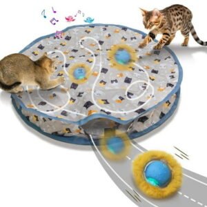 sunsanly Hunting Cover Cat Toys Hide And Seek Kitten Toy Interactive Motion Activated Cat Exercise Toy for Indoor Cats/Kitty