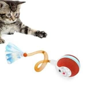 Interactive Cat Toys for Indoor Cats,The 3rd Generation Agile Moving Cat Ball with Elastic Mesh Tail,Automatic Kitten Toys for Bored Indoor Adult Cats,Motion Activated