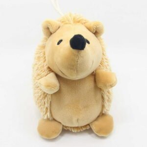 Pyaiiner Hedgehog Stuffed Animal Doll with Sound Super Soft Immortal Squeaker Toy for Aggressive Chewers Pet Toy Sounding Hedgehog 0.46Inch