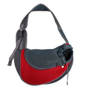 Kumdkd Pet Sling Carrier for Small Dogs & Cats – Breathable Mesh Travel Shoulder Bag with Adjustable Padded Strap, Front Pouch & Safety Hook (Up to 5.5 lbs)