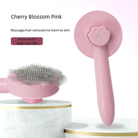 Depets Self Cleaning Slicker Brush, Dog Cat Bunny Pet Grooming Shedding Brush – Easy to Remove Loose Undercoat, Pet Massaging Tool Suitable for Pets with Long or Short Hair