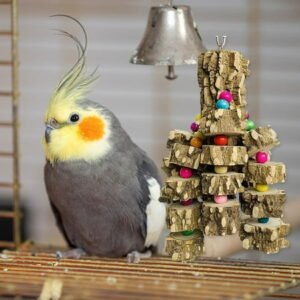 Bird Toys Parrot Chewing Toys, Accessories, Bird Toys for Small Parakeets, Cockatiels, Finches, Budgie, Macaws, , Peony Cockatiel