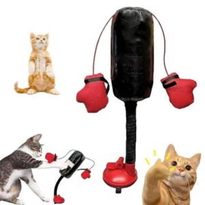 Cat Boxing Toy – Interactive Cat Boxing Toy Punching Bag with Suction Cup for Kitten Play